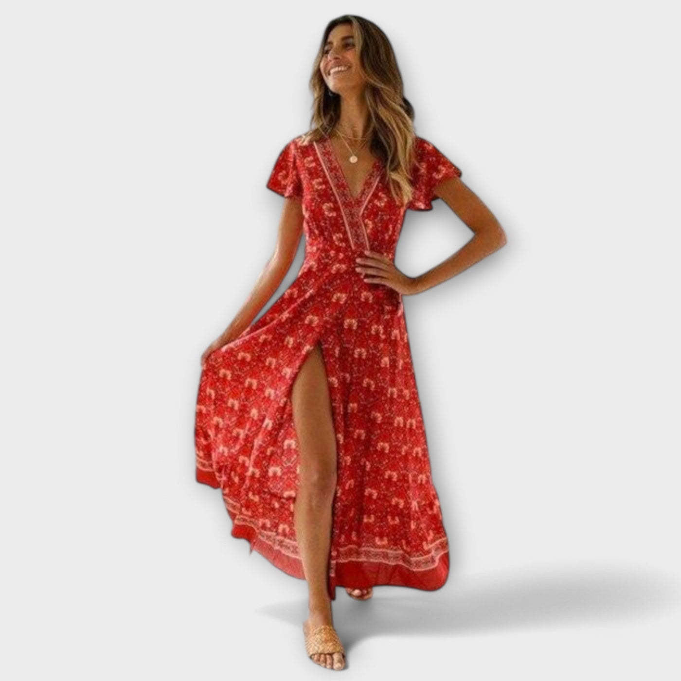 Vivienne®️ - Midi Boho Kleid