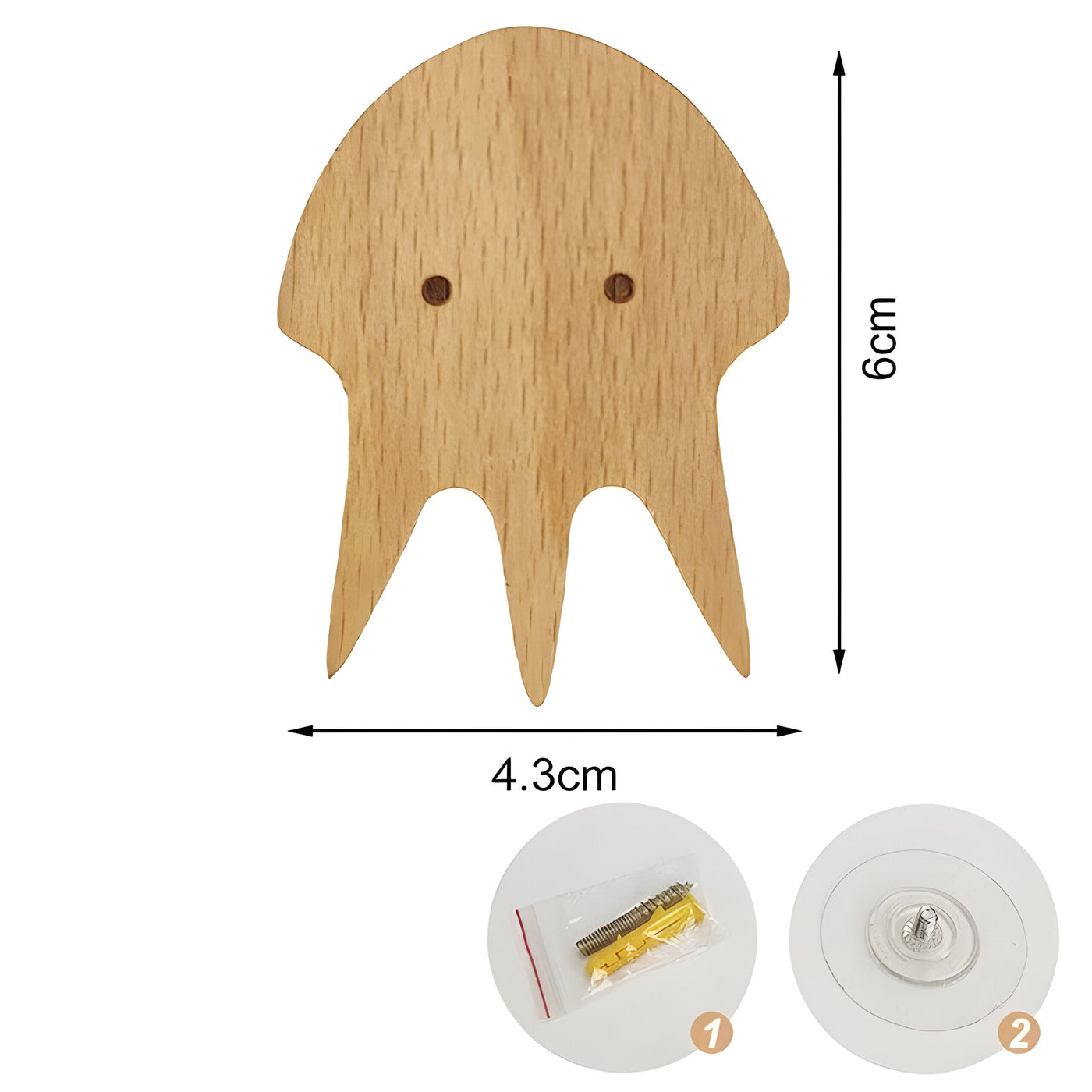 WoodWhimsy Hook - Tierförmiger Wandhaken aus Holz