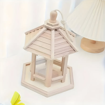 SkyPerch Nest - Bemalbares Holz hängendes Vogelhaus