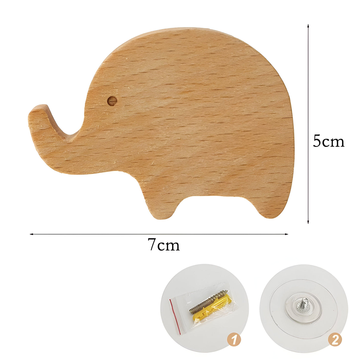 WoodWhimsy Hook - Tierförmiger Wandhaken aus Holz