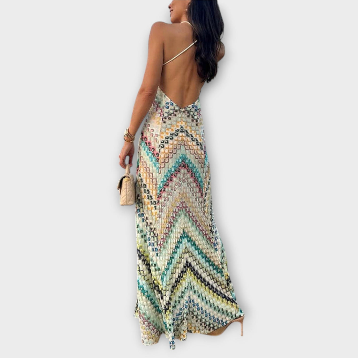 Remi - Buntes Fischgrät-Maxi-Kleid von Missoni