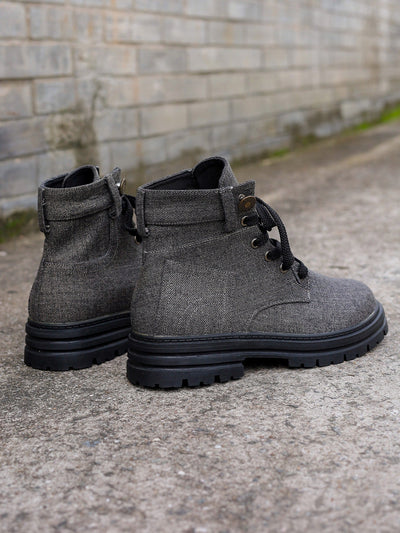 Lässige Damen-Stiefeletten aus strukturiertem Canvas im urbanen Stil - Martina