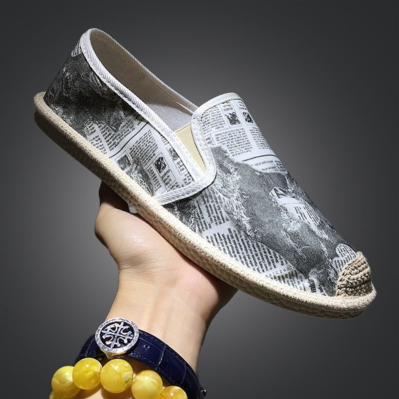 Flache Herrenschuhe ohne Schnürsenkel periodisches Design - Arlen