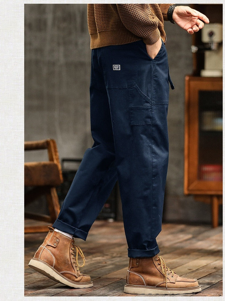 Freizeithose für Herren aus strapazierfähiger Baumwolle, gerade, im Cargo-Stil - Marcos