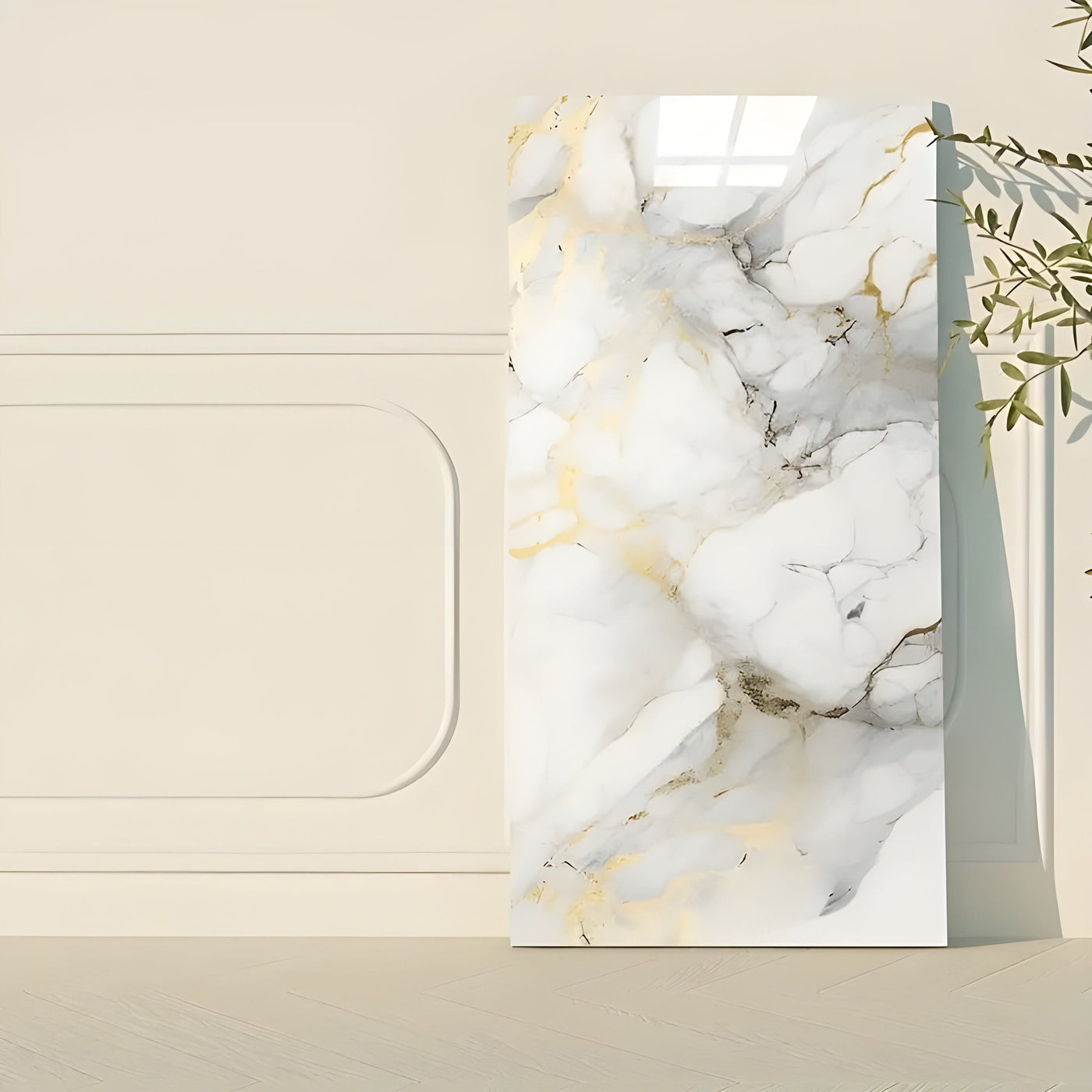 VinylVue Wallpaper - Wasserdichte selbstklebende 3D-Marmor-Tapete