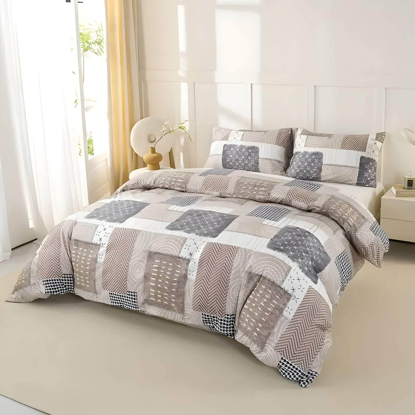 PlushNest Bettdecke Set - 3pcs Weich & Gemütlich Bettbezug Set