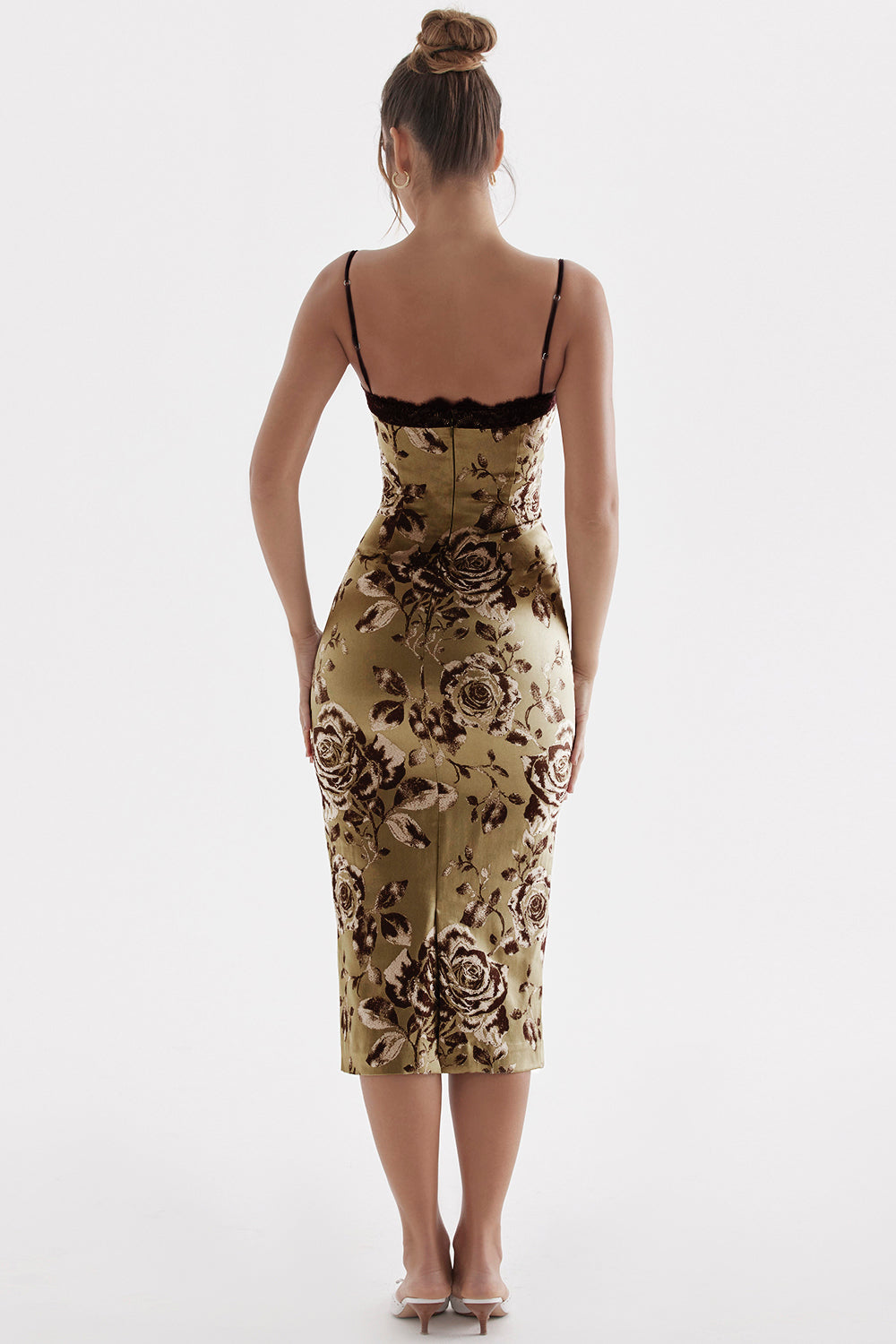 Midikleid mit Blumenmuster und müheloser Eleganz für Frauen