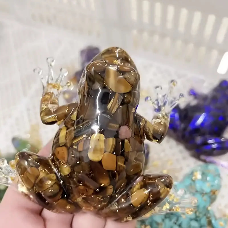 Frostone – Kristallfrosch Skulptur Für die Wohnraum Dekoration