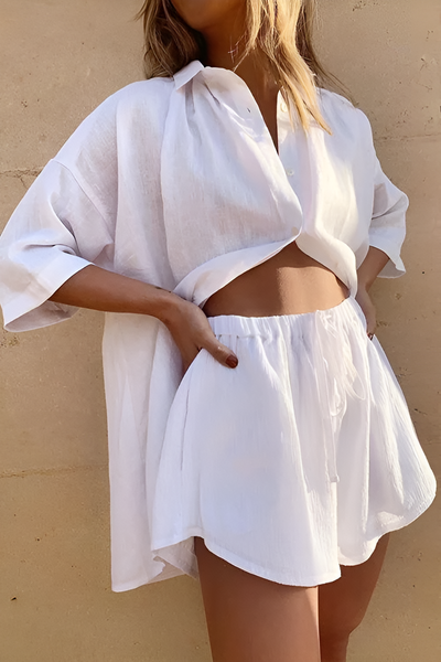 Johanna | Damen Leinenmix Zwei-Teiler Set