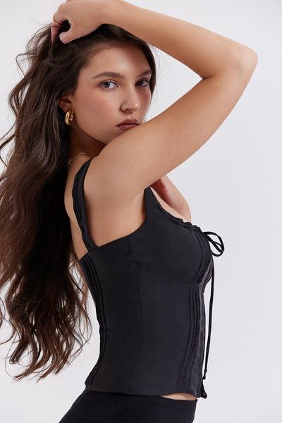 Strukturiertes Oberteil mit geformter Oberfläche für Frauen