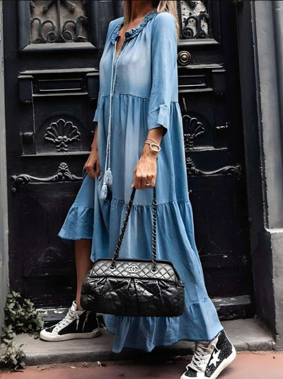 Umberly | Elegante Midi-Kleid mit Rückenausschnitt