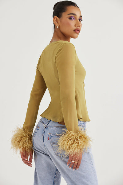 Elegantes Oberteil mit Seiden Finish und fließender Silhouette für Frauen