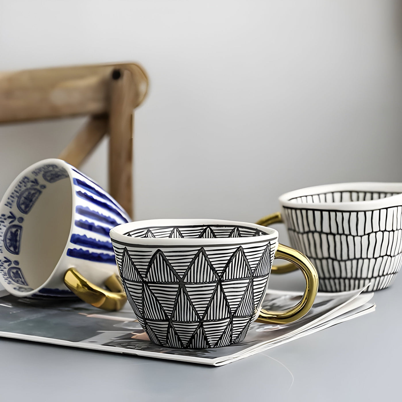 GeoSip Cup - Unregelmäßige Geometrische Keramik-Kaffeetasse