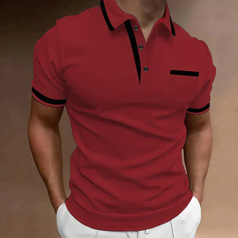 Herren Poloshirt mit Akzentbesatz