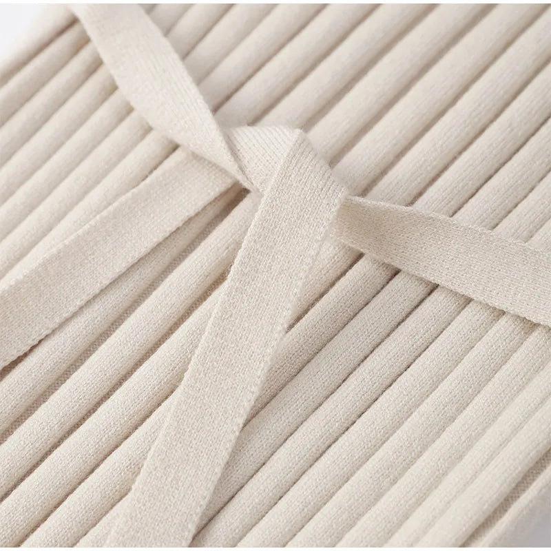 Gisela® | Einfarbiges Strick-Maxikleid