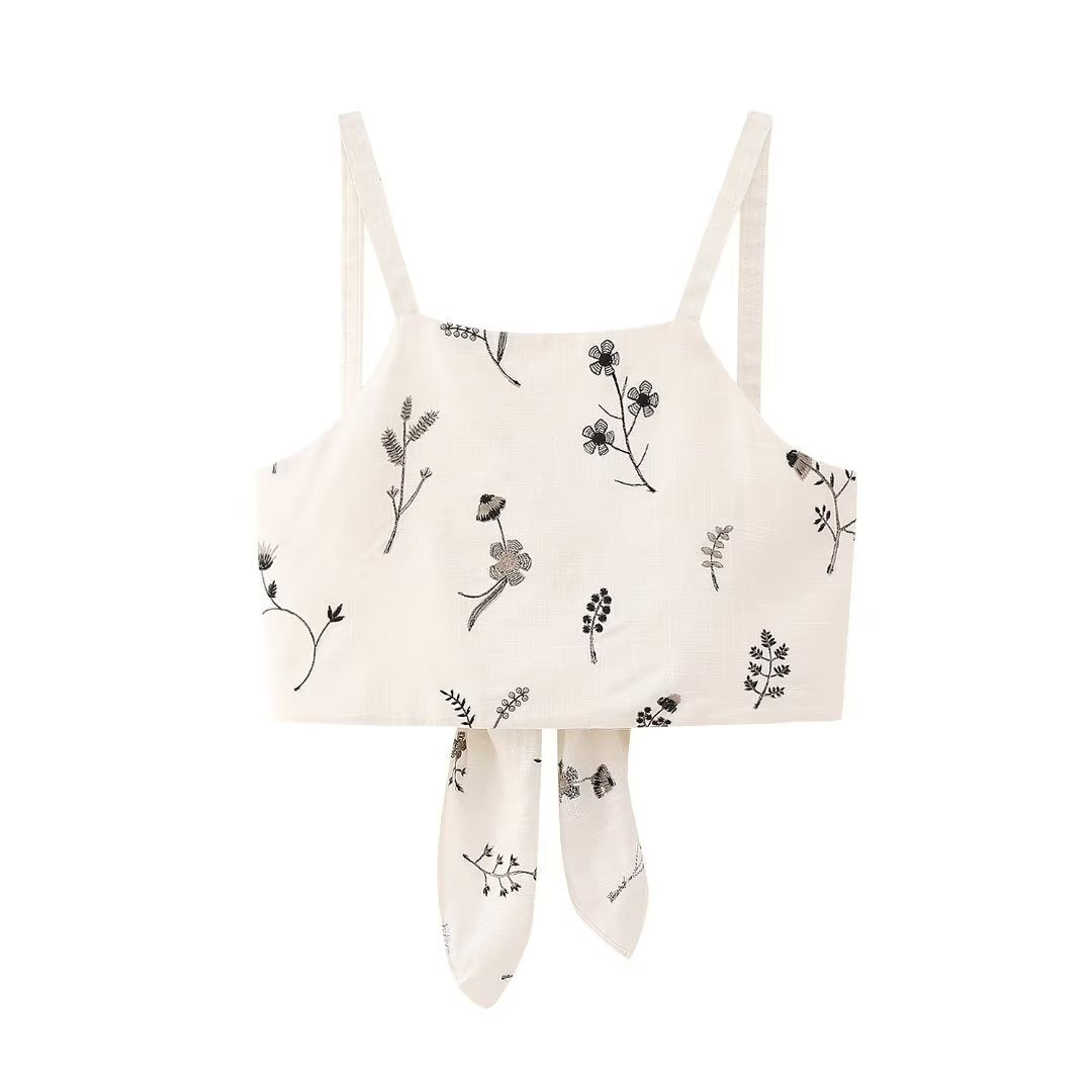 2-teiliges cremefarbenes Set mit Blumendruck - Liora