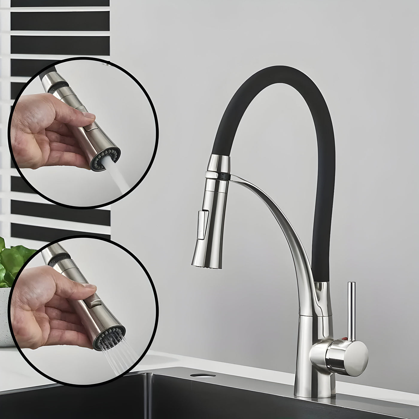 LuxSpout - Moderner 360°-Edelstahl-Auslaufhahn