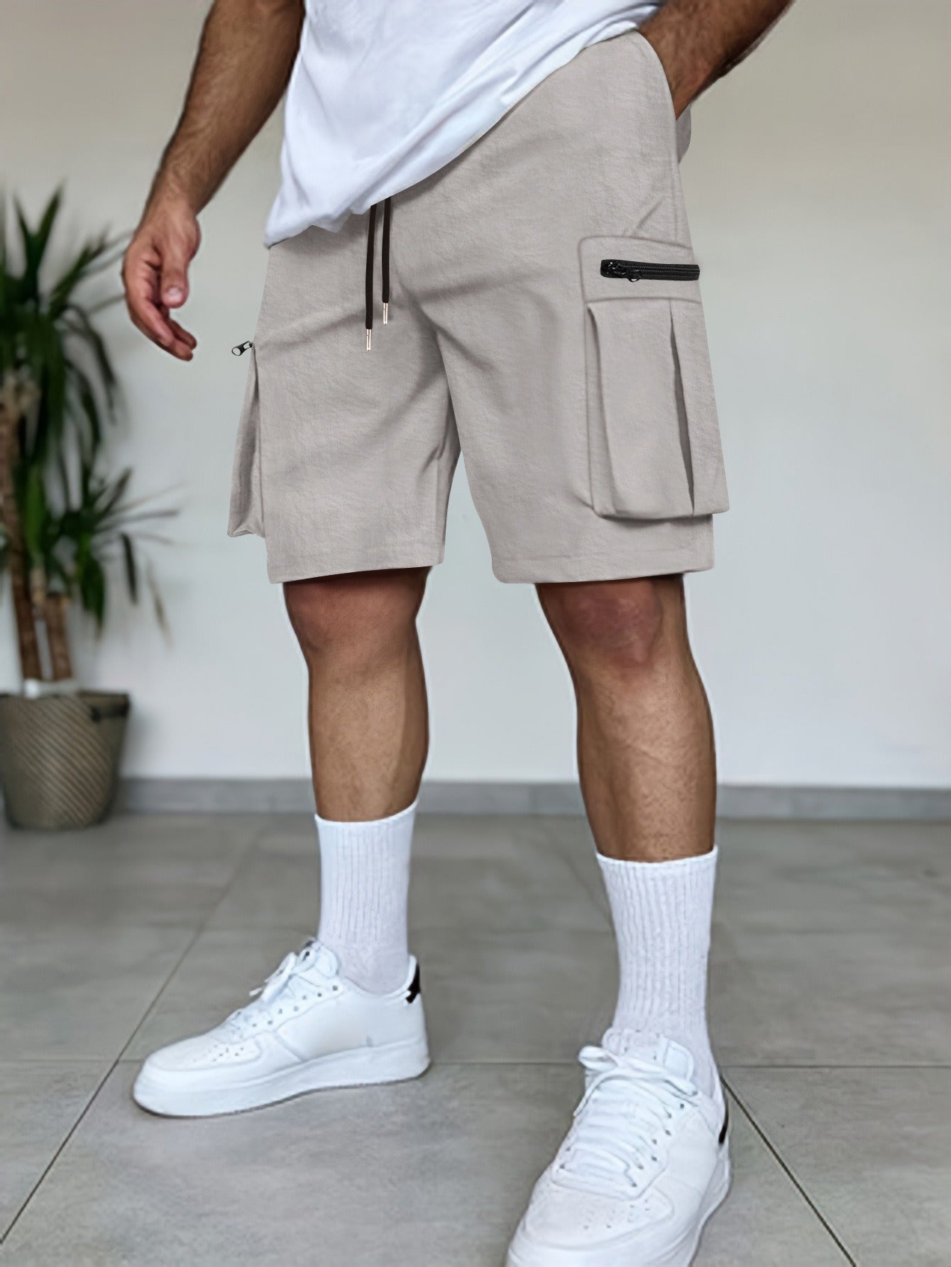 Herren Cargo-Shorts Utility-Taschen Terrakotta Farbe - Dakar