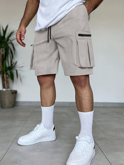 Herren Cargo-Shorts Utility-Taschen Terrakotta Farbe - Dakar
