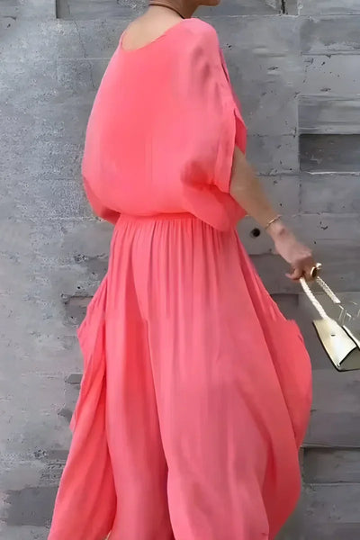 Damen Set mit weitem Oberteil und asymmetrischer Hose