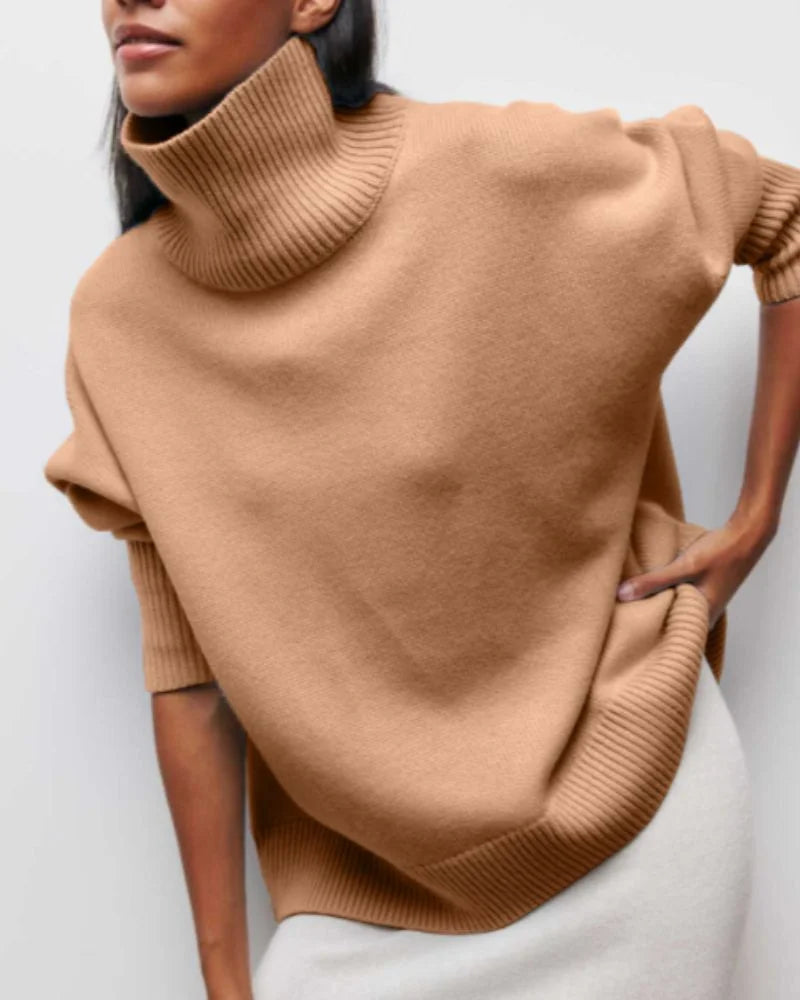 Damen Oversized Rollkragenpullover
