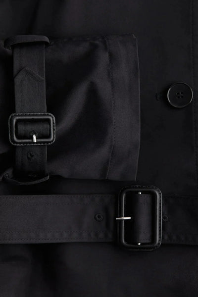 Damen Trenchcoat mit hohem Kragen und Taillengürtel