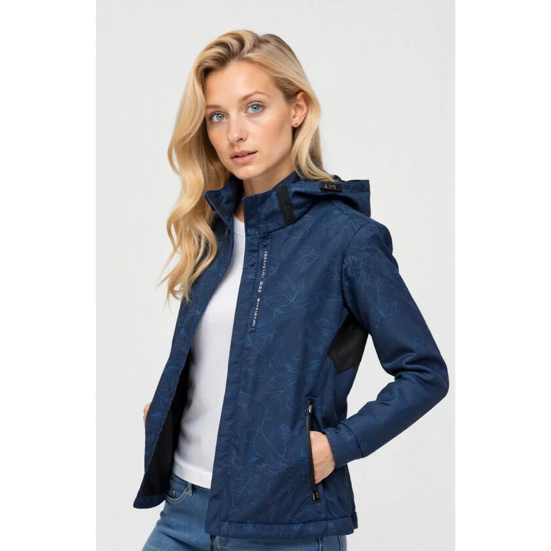 Damen Wind und Regenjacke mit Kapuze