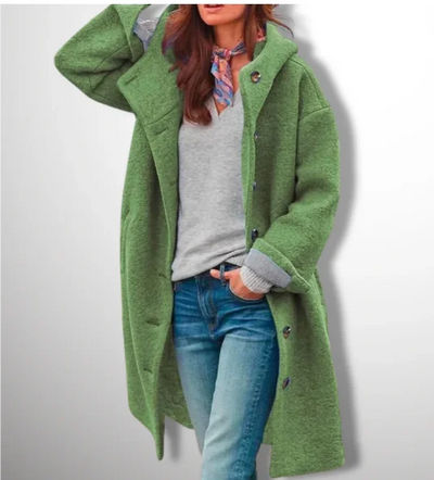 Damen Wintermantel mit Knopfleiste und Seitentaschen