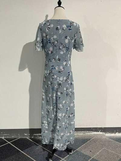 Formales V Ausschnitt Blumenkleid Für Frauen | Maxi