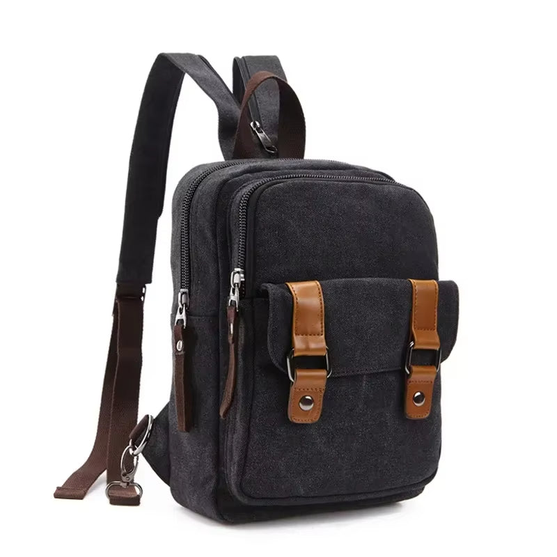 Unisex-Rucksack mit mehreren Taschen im Vintage-Stil - Axel