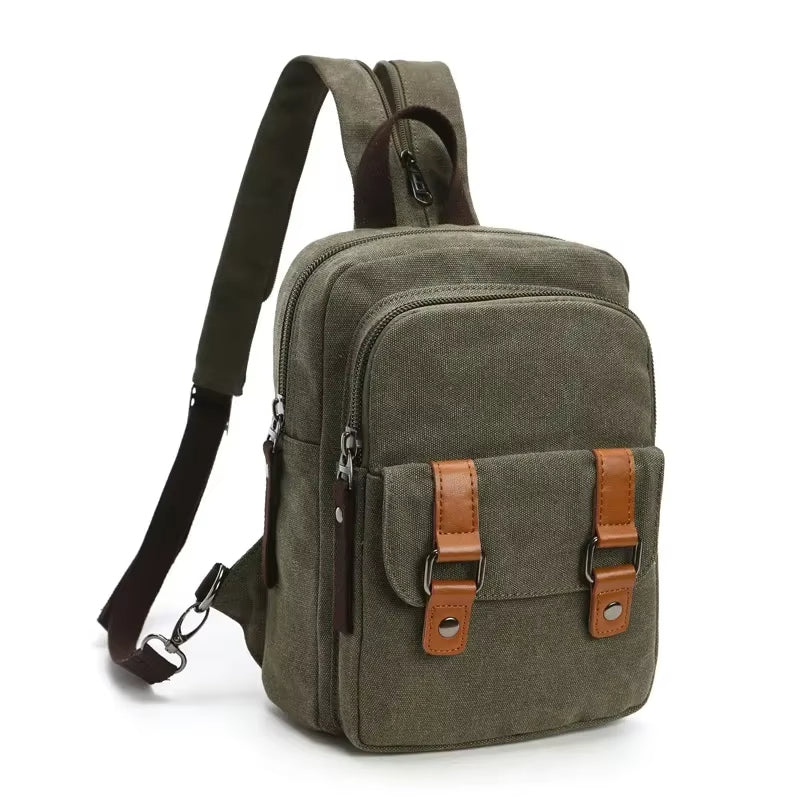 Unisex-Rucksack mit mehreren Taschen im Vintage-Stil - Axel