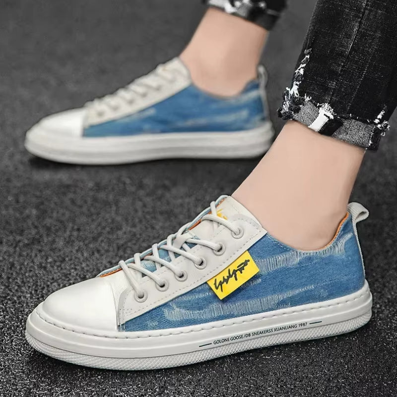 Strapazierfähige Denim-Turnschuhe für Männer im Freizeitstil - Bruno