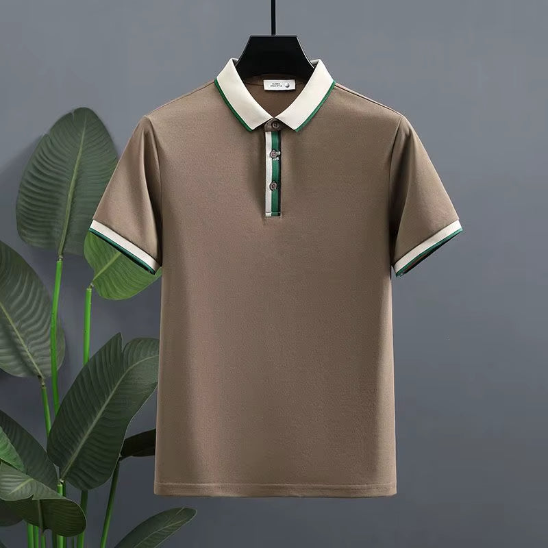 Poloshirt aus Baumwollpiqué mit Kontrastdetail für Herren im lässigen Stil - Mateo