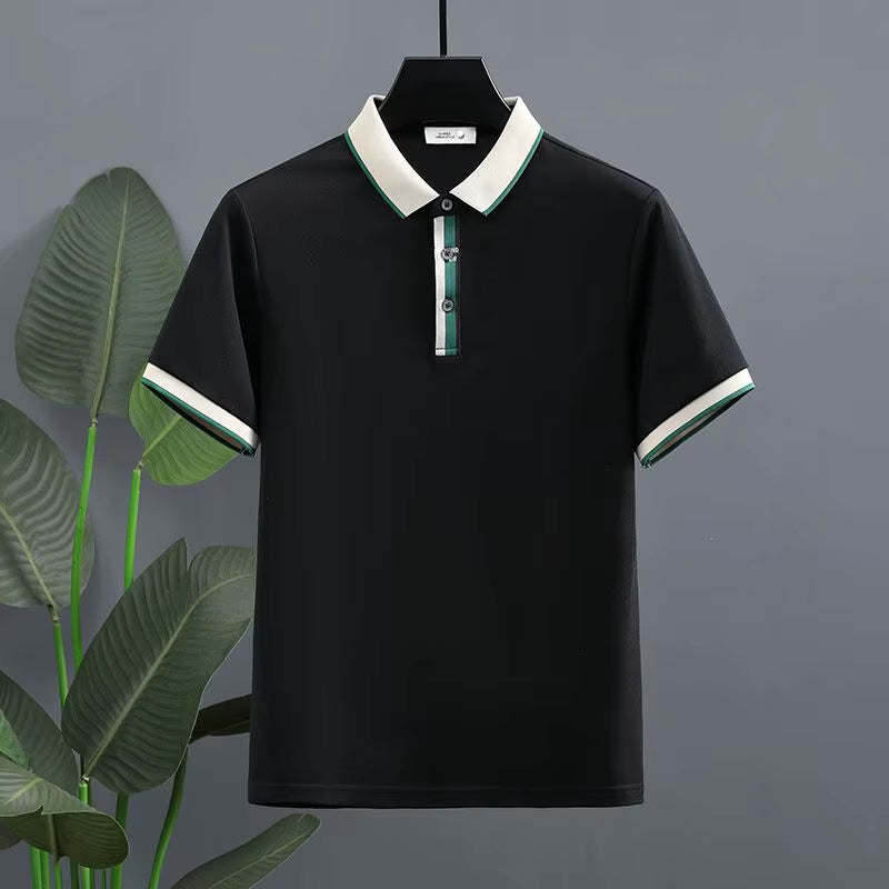 Poloshirt aus Baumwollpiqué mit Kontrastdetail für Herren im lässigen Stil - Mateo