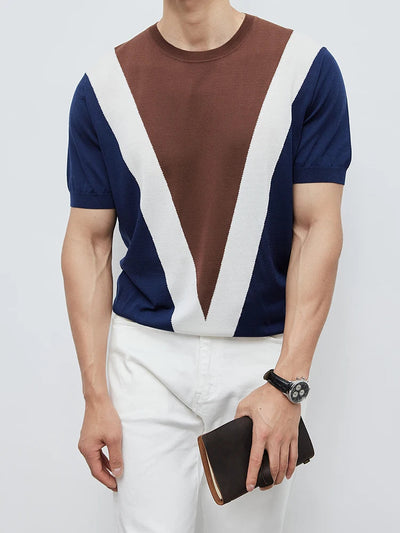 Herren-T-Shirt Acetatmischung modernes geometrisches Design - Ivan