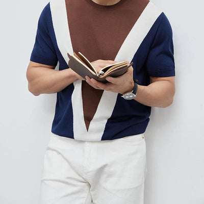 Herren-T-Shirt Acetatmischung modernes geometrisches Design - Ivan