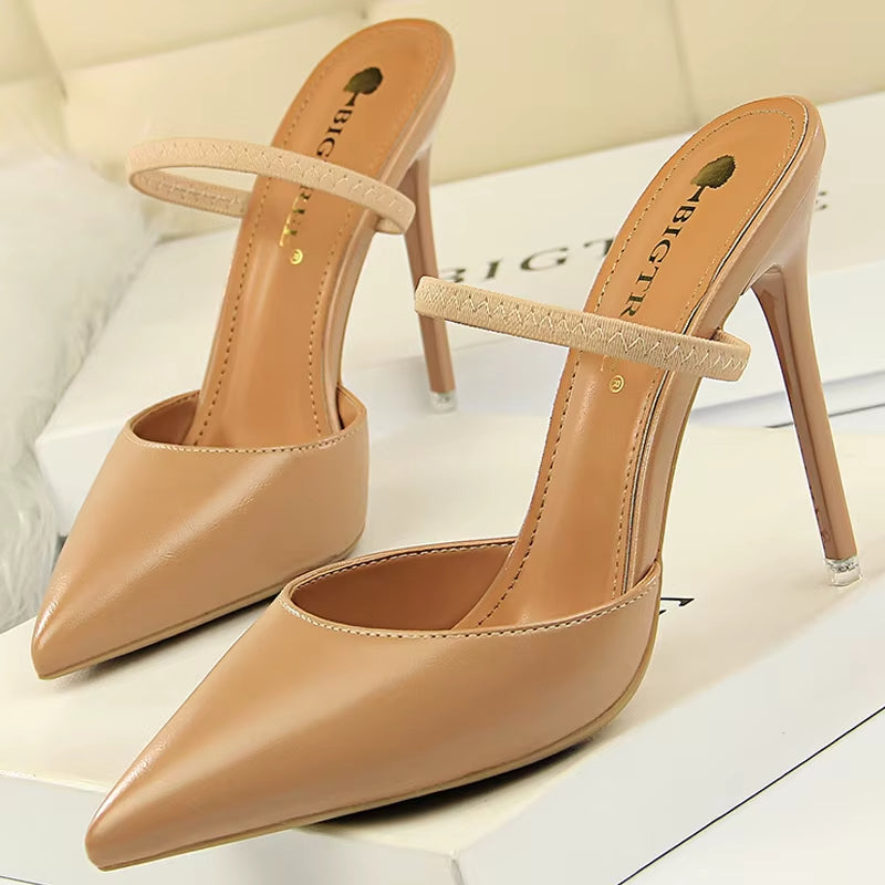 Damen Pumps mit offener Spitze und offenem Absatz - Camila