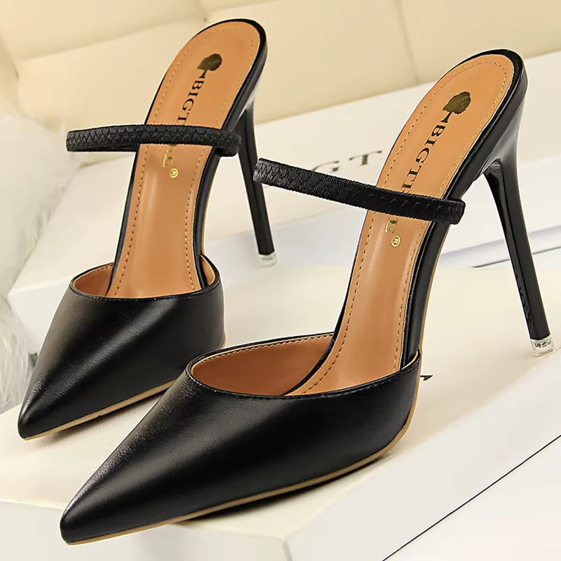 Damen Pumps mit offener Spitze und offenem Absatz - Camila