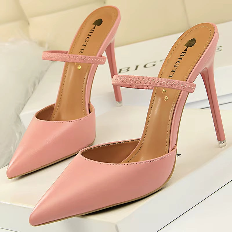 Damen Pumps mit offener Spitze und offenem Absatz - Camila