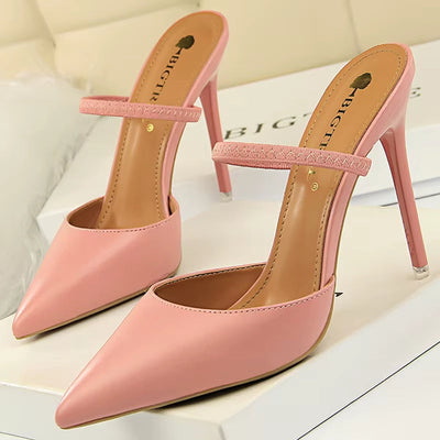 Damen Pumps mit offener Spitze und offenem Absatz - Camila