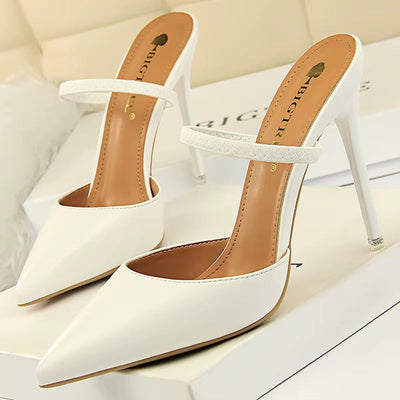 Damen Pumps mit offener Spitze und offenem Absatz - Camila