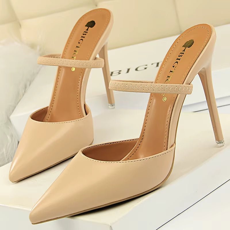 Damen Pumps mit offener Spitze und offenem Absatz - Camila