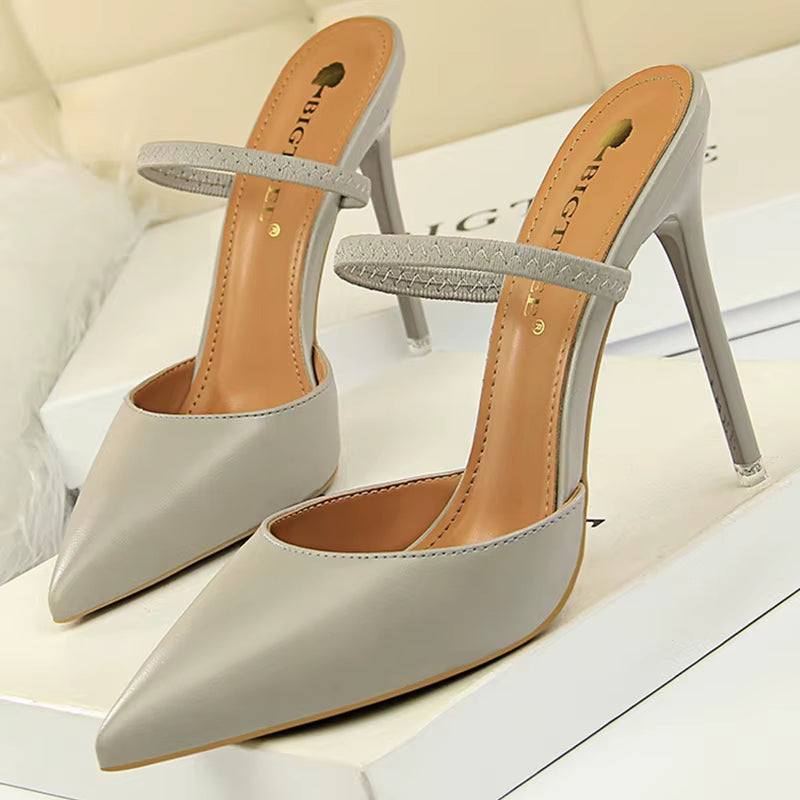 Damen Pumps mit offener Spitze und offenem Absatz - Camila