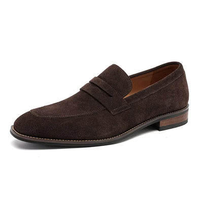 Klassische Herren-Slipper aus braunem Wildleder - Lancaster