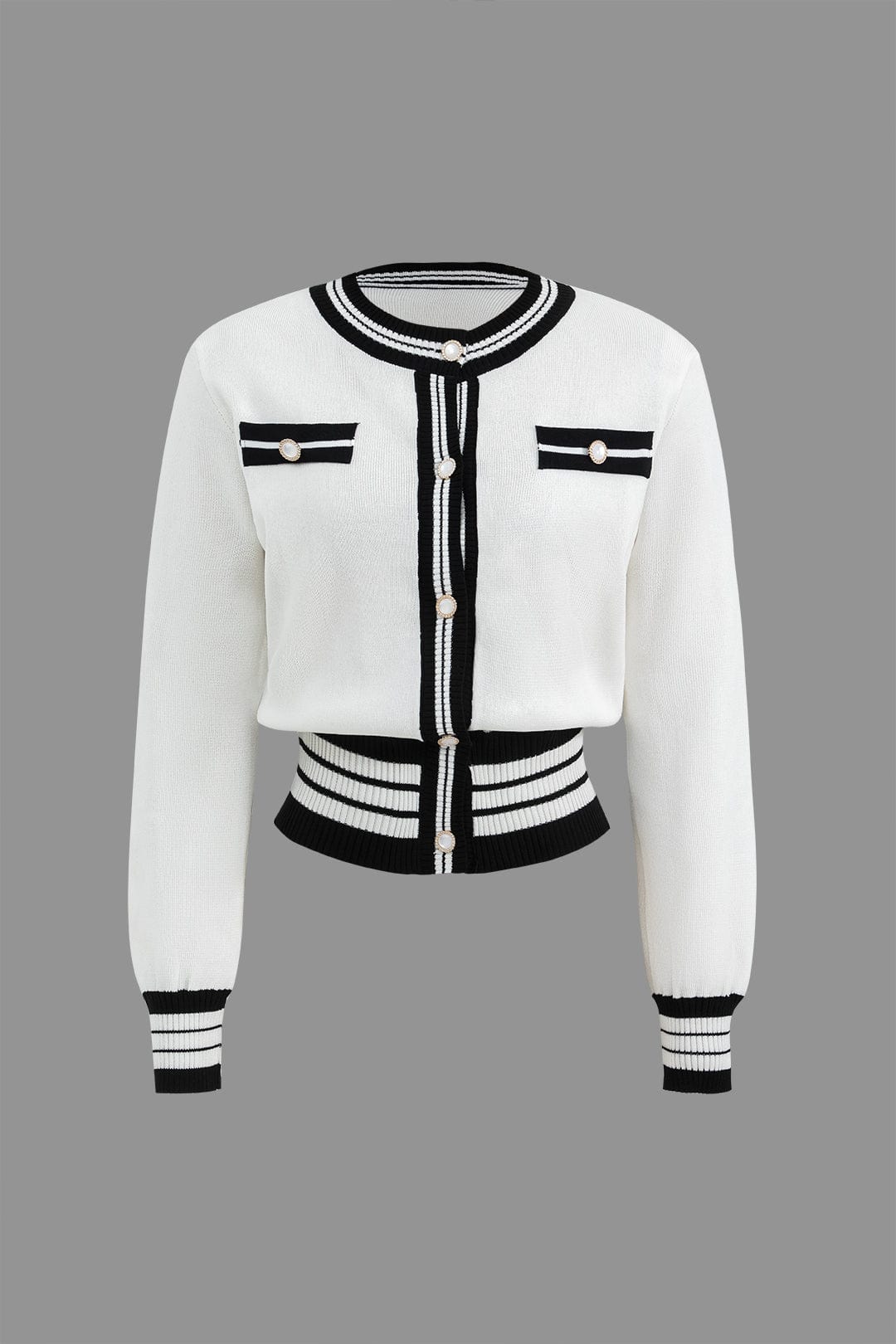 Ariella | Stilvolles Strick-Zweiteiler-Set mit Cropped-Cardigan & Weitbein-Hose