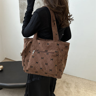 Tote Bag mit Schleifenmuster und femininer Ausstrahlung für Frauen