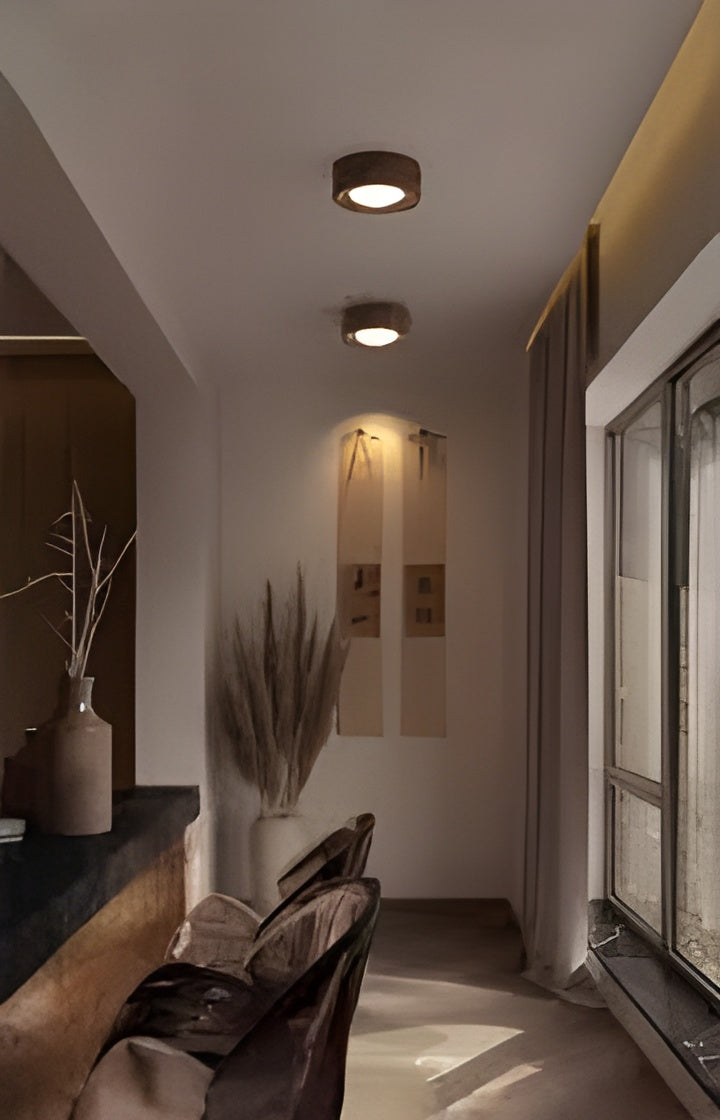 WalnutLume Light – Moderne LED-Deckenleuchte aus Walnussholz