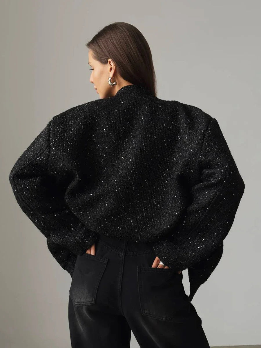 Blazer mit Glitzerfäden und edlem Strukturgewebe für Frauen