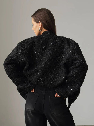 Blazer mit Glitzerfäden und edlem Strukturgewebe für Frauen