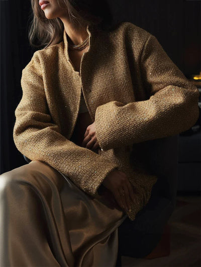 Blazer mit Glitzerfäden und edlem Strukturgewebe für Frauen